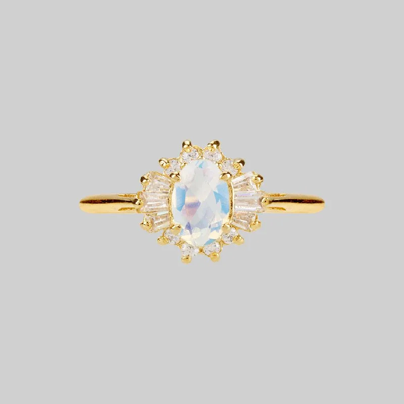 Chic Women's Rings for Fashion-Forward Looks-AURELIA. Opal Cluster Gold Ring