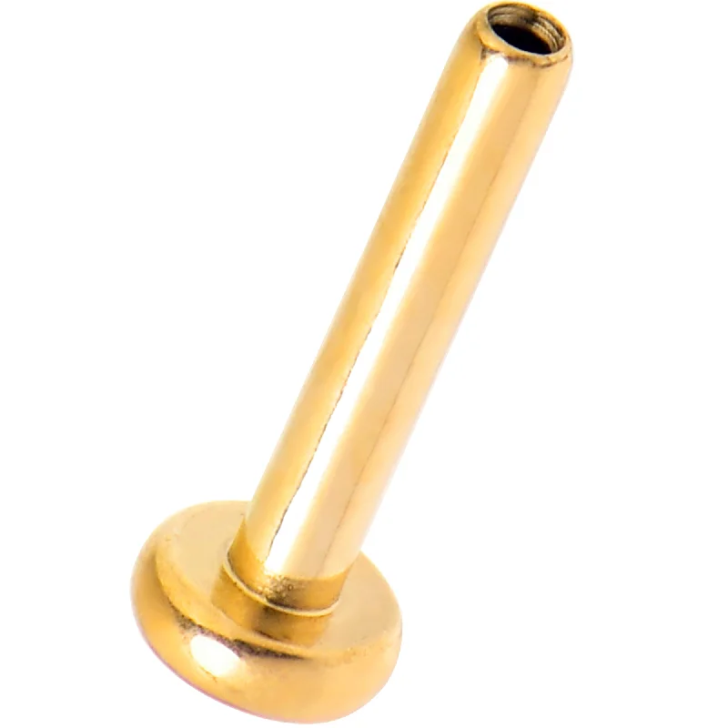 Stylish Lip Rings for Pierced Lips18 Gauge 1/4 Gold Tone ASTM F-136 Implant Grade Titanium Threadless Post Only Labret Stylish Lip Rings for Pierced Lips18 Gauge 1/4 Gold Tone ASTM F-136 Implant Grade Titanium Threadless Post Only Labret