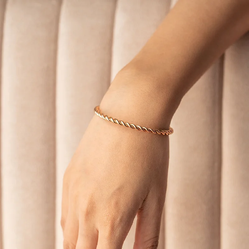 Elegant Wedding Bangle Sets for Women-Spiral Bracelet