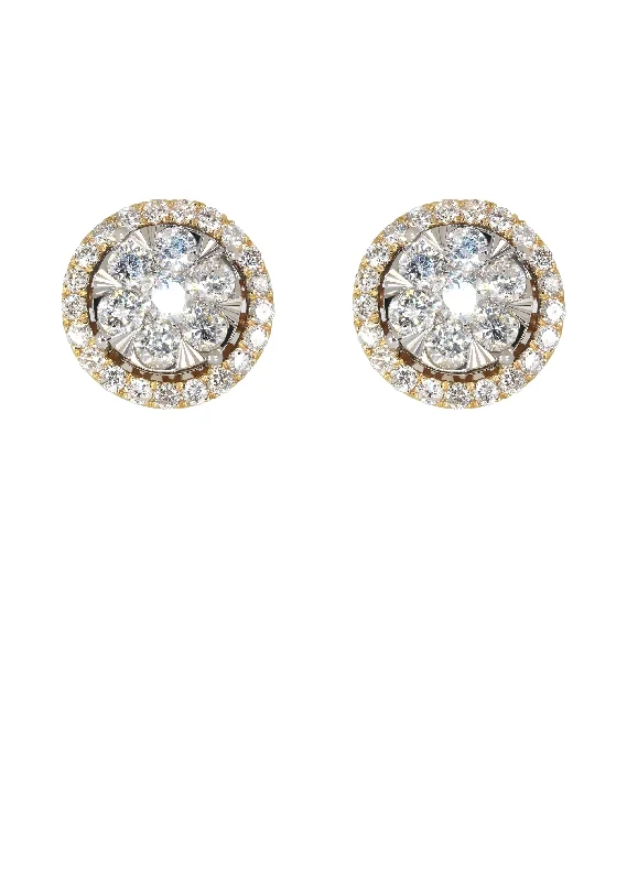 Shop Durable Men's Earrings for Everyday Wear-Mens Stud Diamond Earrings | 2.55 Carats 14K Yellow Gold Shop Durable Men's Earrings for Everyday Wear-Mens Stud Diamond Earrings | 2.55 Carats 14K Yellow Gold