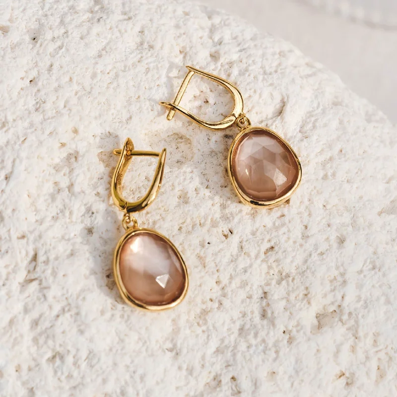 Women's Earrings – Elegant Designs for Every Personality--Dusty Coral Statement Earrings - Serendipity