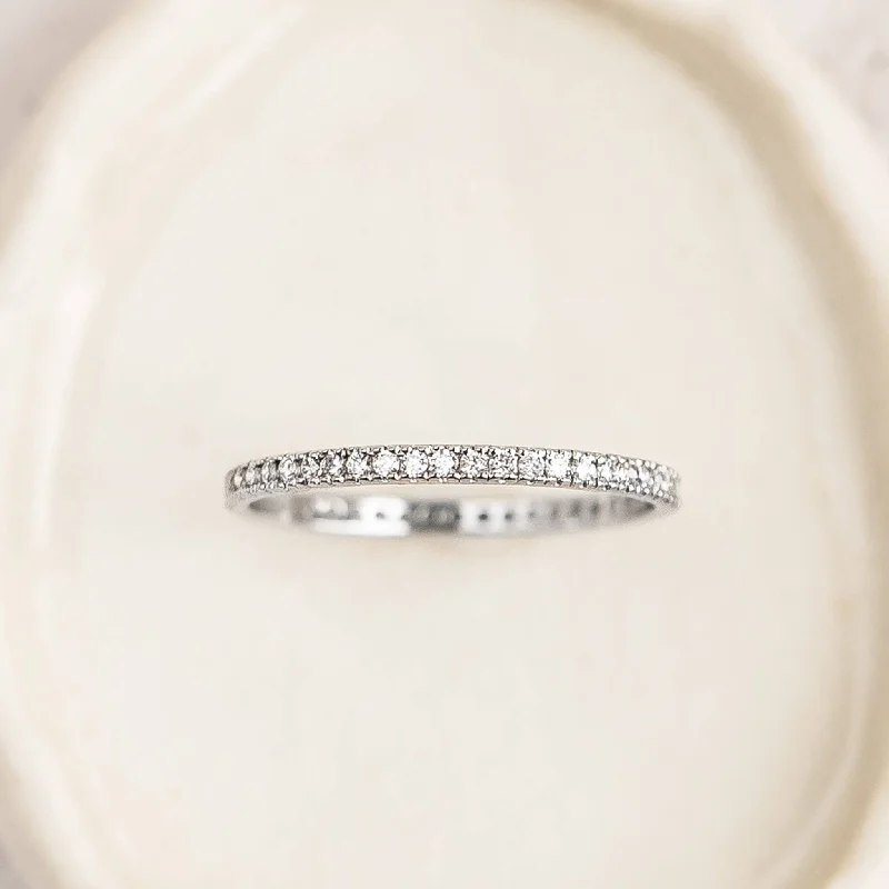 Chic Women's Rings for Fashion-Forward Looks-Diamond Eternity Ring White Gold