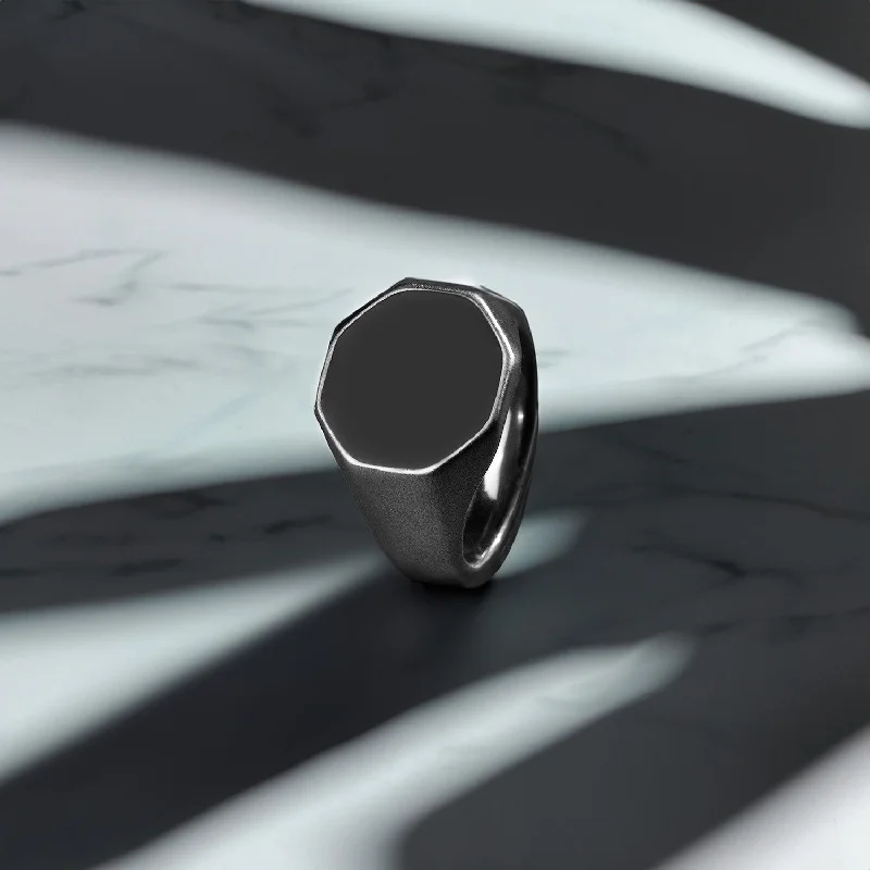 Top Men's Rings – Crafted for Every Style  Silver Hex Signet Ring