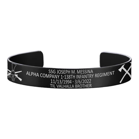 Men's Bracelets with Leather Straps-SSG Joseph M Messina Memorial Band – Hosted by the Messina Family Men's Bracelets with Leather Straps-SSG Joseph M Messina Memorial Band – Hosted by the Messina Family