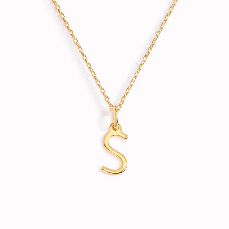 Shop Classic Women's Necklaces & Pendants with a Modern Twist-S Necklace / Gold Initial Necklace Shop Classic Women's Necklaces & Pendants with a Modern Twist-S Necklace / Gold Initial Necklace
