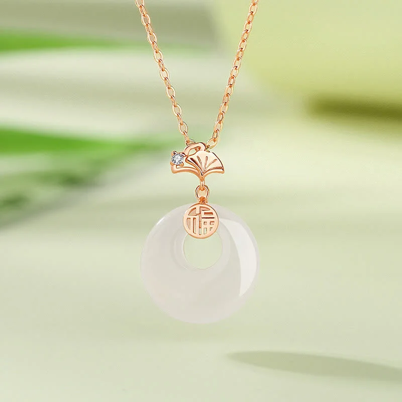 Shop Classic Women's Necklaces & Pendants with a Modern Twist-Buddha Stones 925 Sterling Silver Ginkgo Leaf Butterfly Rose Chalcedony Hetian Jade Peace Buckle Fu Character Harmony Necklace Pendant Shop Classic Women's Necklaces & Pendants with a Modern Twist-Buddha Stones 925 Sterling Silver Ginkgo Leaf Butterfly Rose Chalcedony Hetian Jade Peace Buckle Fu Character Harmony Necklace Pendant