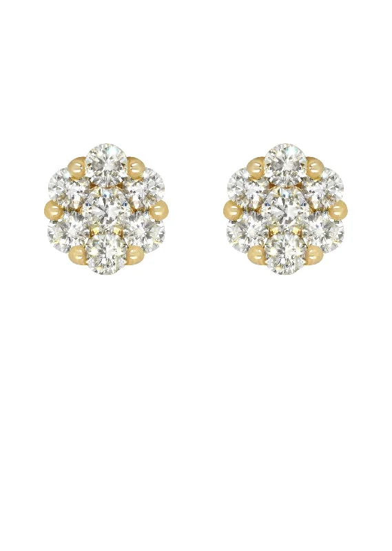 Shop Durable Men's Earrings for Everyday Wear-Mens Stud Diamond Earrings | 0.87 Carats 14K Yellow Gold Shop Durable Men's Earrings for Everyday Wear-Mens Stud Diamond Earrings | 0.87 Carats 14K Yellow Gold