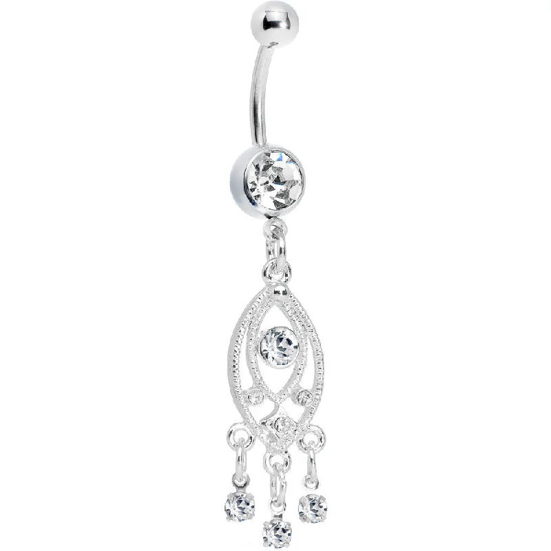 Custom Belly Rings with Personalized Designs -Heavenly Sparkle Belly Ring