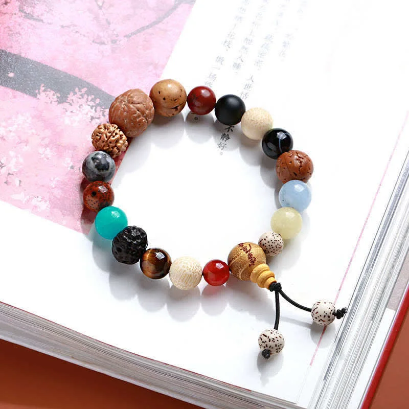 Bracelets with Black and Silver Accents for Men-Buddha Stones Bodhi Seed Agate Wisdom Harmony Wrist Mala Bracelet Bracelets with Black and Silver Accents for Men-Buddha Stones Bodhi Seed Agate Wisdom Harmony Wrist Mala Bracelet