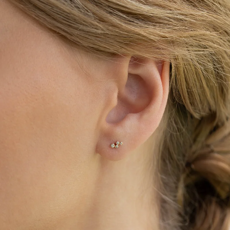 Women's Earrings – Elegant Designs for Every Personality--Diamond Bubble Stud Earrings 14k Gold - Alannah Women's Earrings – Elegant Designs for Every Personality--Diamond Bubble Stud Earrings 14k Gold - Alannah