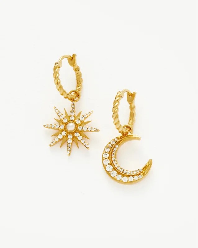 Women's Earrings – Elegant Designs for Every Personality--Harris Reed Moonlight Charm Hoop Earrings