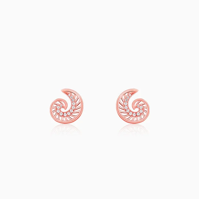 Women's Earrings – Elegant Designs for Every Personality--Rose Gold Volute Earrings