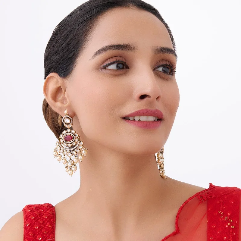 Women's Earrings – Elegant Designs for Every Personality--Kundan Earring 164023
