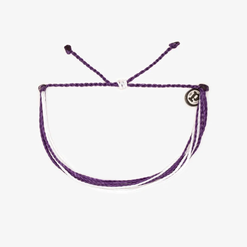 Women's Bangles with Raised Detailing-Purple & White Bracelet