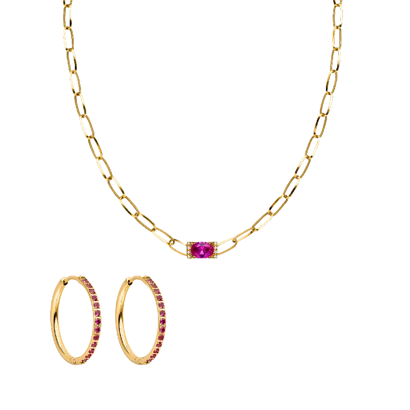 Shop Classic Women's  Necklaces & Pendants with a Modern Twist-Pink Daydream Set