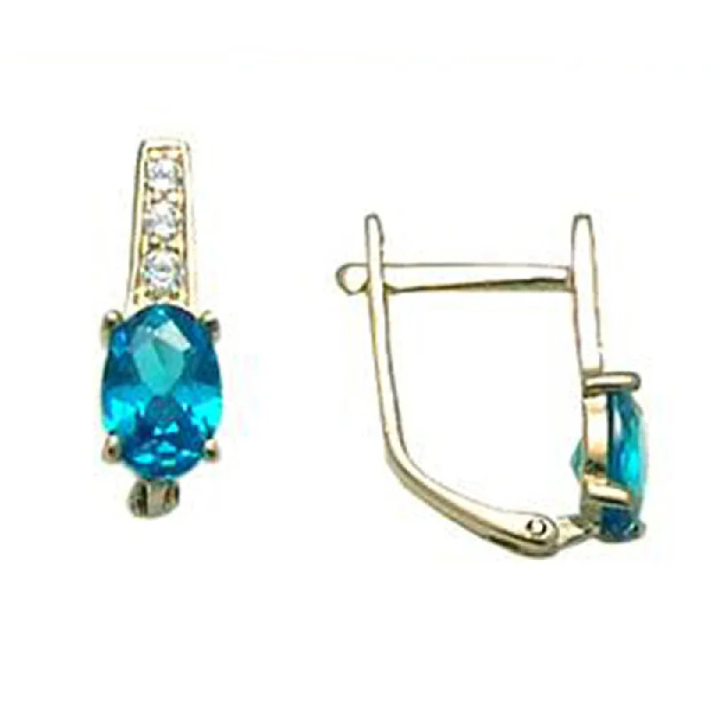 Women's Earrings – Elegant Designs for Every Personality--14kt Yellow Gold CZ December Birthstone Leverback Earrings Women's Earrings – Elegant Designs for Every Personality--14kt Yellow Gold CZ December Birthstone Leverback Earrings