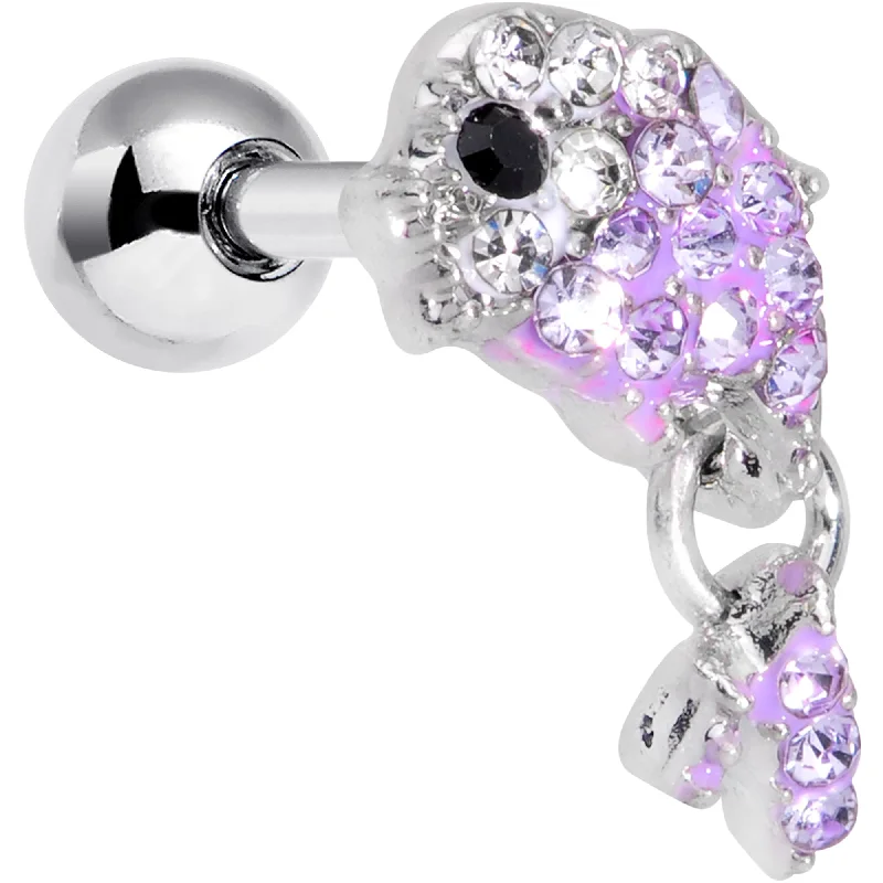 Women's Earrings – Elegant Designs for Every Personality--16 Gauge 1/4 Purple Gem Sweet Fish Dangle Cartilage Tragus Women's Earrings – Elegant Designs for Every Personality--16 Gauge 1/4 Purple Gem Sweet Fish Dangle Cartilage Tragus