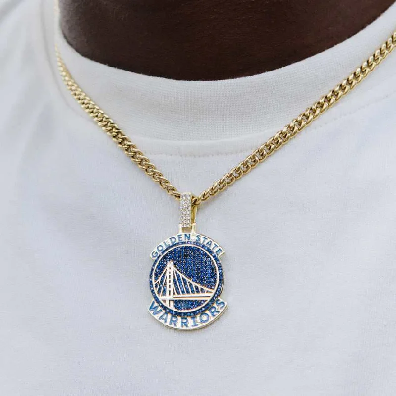 Exclusive Men's Necklaces & Pendants for the Modern Gentleman-Golden State Warriors Official NBA Logo Pendant Exclusive Men's Necklaces & Pendants for the Modern Gentleman-Golden State Warriors Official NBA Logo Pendant