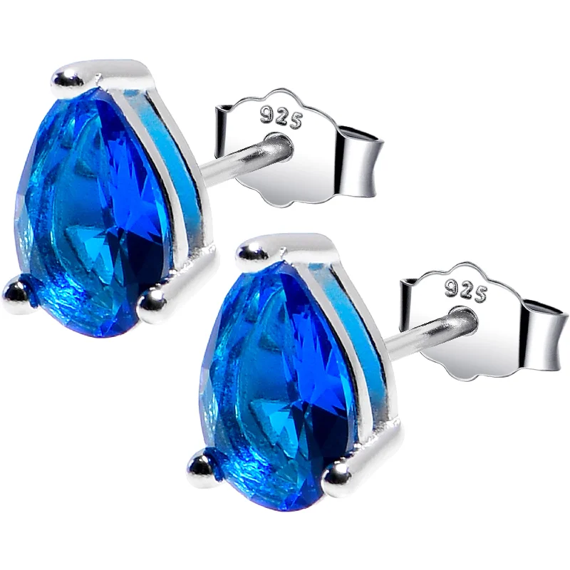Women's Earrings – Elegant Designs for Every Personality--5mm CZ Pear 925 Sterling Silver September Birthstone Stud Earrings Women's Earrings – Elegant Designs for Every Personality--5mm CZ Pear 925 Sterling Silver September Birthstone Stud Earrings
