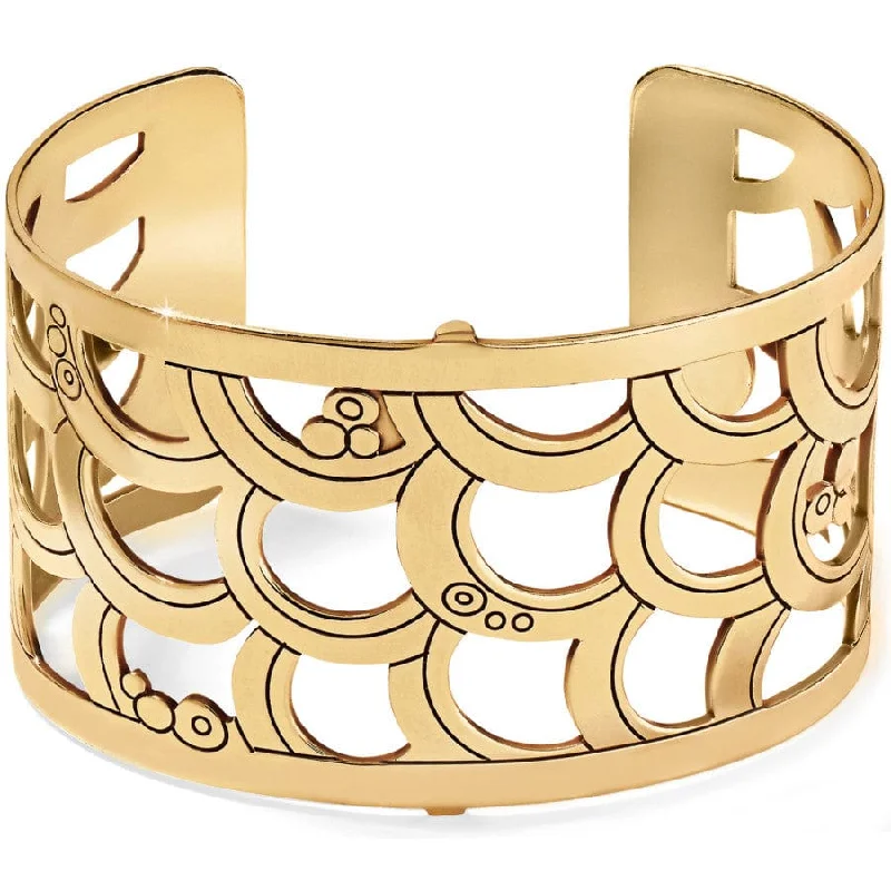 Bangles for Women with Sparkling Gems-Christo Tokyo Wide Cuff Bracelet
