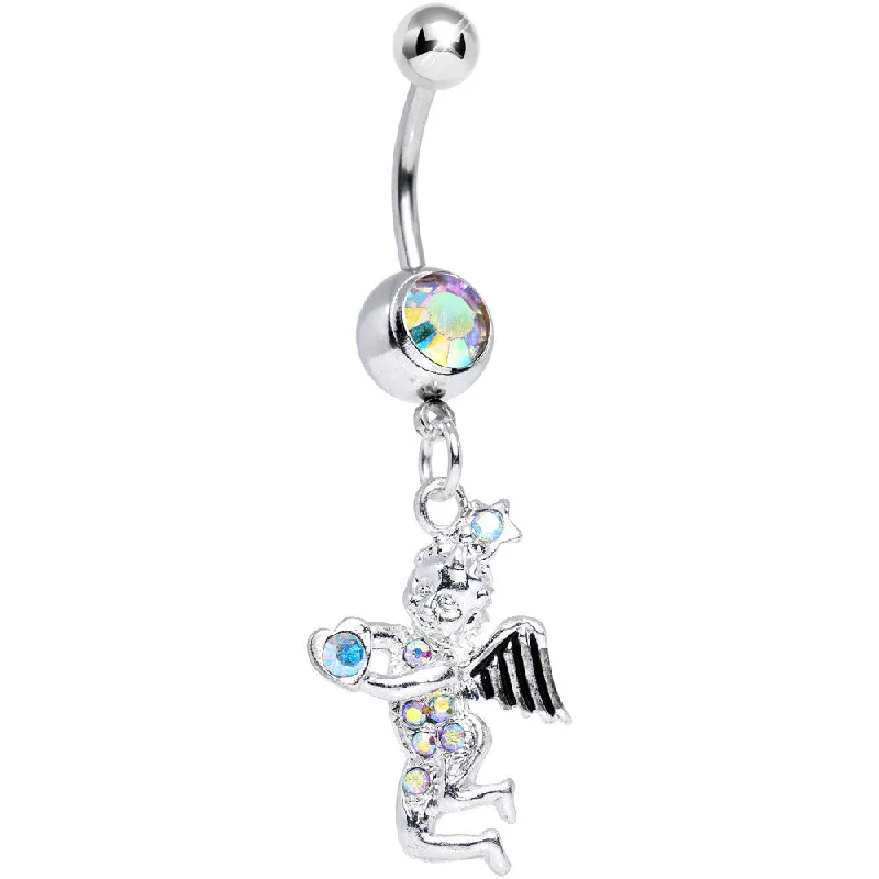 Comfortable Belly Rings for Fashionista Look -Aurora Gem Cherubic Angel Dangle Belly Ring Comfortable Belly Rings for Fashionista Look -Aurora Gem Cherubic Angel Dangle Belly Ring