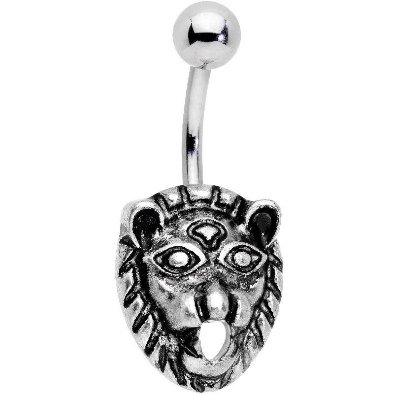 Custom Belly Rings for Unique Appeal -Woke Spiritual Lion Belly Ring