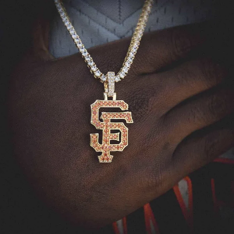 Exclusive Men's Necklaces & Pendants for the Modern Gentleman-San Francisco Giants Official MLB Logo Pendant Exclusive Men's Necklaces & Pendants for the Modern Gentleman-San Francisco Giants Official MLB Logo Pendant