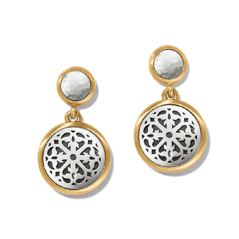 Women's Earrings – Elegant Designs for Every Personality--Ferrara Two Tone Luce Post Drop Earrings Women's Earrings – Elegant Designs for Every Personality--Ferrara Two Tone Luce Post Drop Earrings