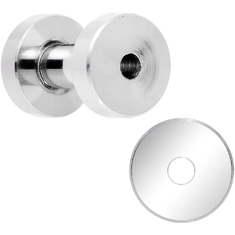 Women's Earrings – Elegant Designs for Every Personality--8 Gauge Stainless Steel Screw Fit Tunnel Plug Set