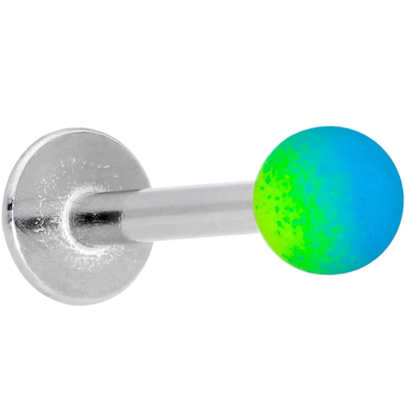 Trendy Lip Rings for Fashionistas16 Gauge 5/16 Yellow Blue Ombre Soft Finish Labret Monroe Tragus