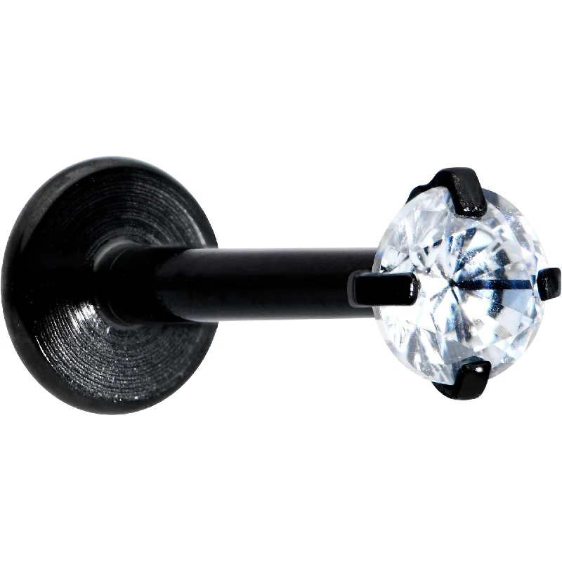 Elegant Lip Rings for All Styles16 Gauge 5/16 Clear Gem Black Round End Internally Threaded Labret Tragus Elegant Lip Rings for All Styles16 Gauge 5/16 Clear Gem Black Round End Internally Threaded Labret Tragus