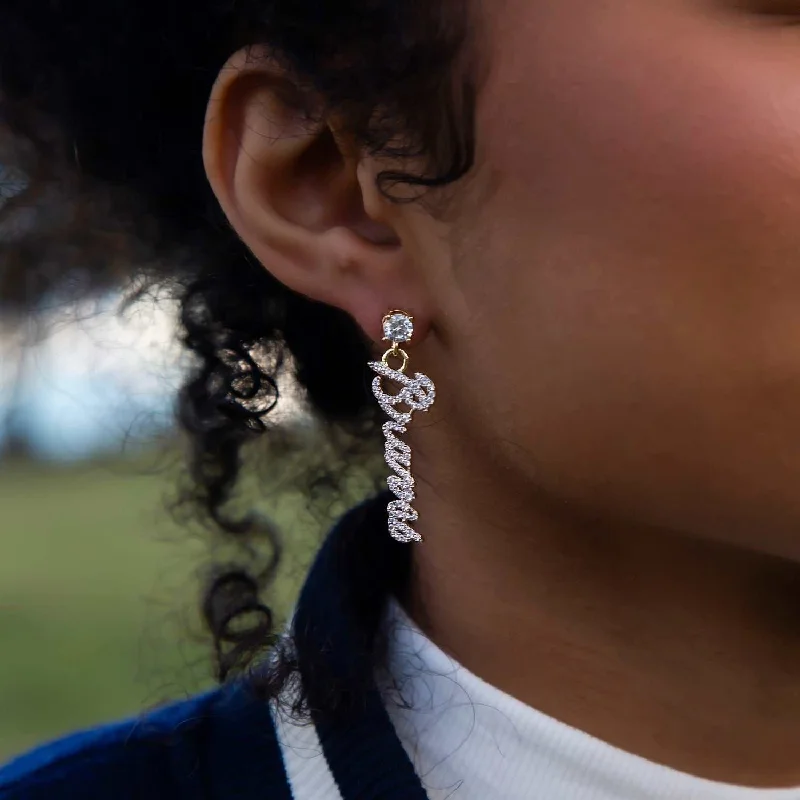Women's Earrings – Elegant Designs for Every Personality--Atlanta Braves Wordmark Earrings