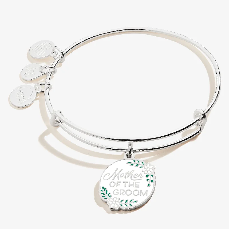 Gold-Leaf Bangles for Women-'Mother of the Groom' Charm Bangle