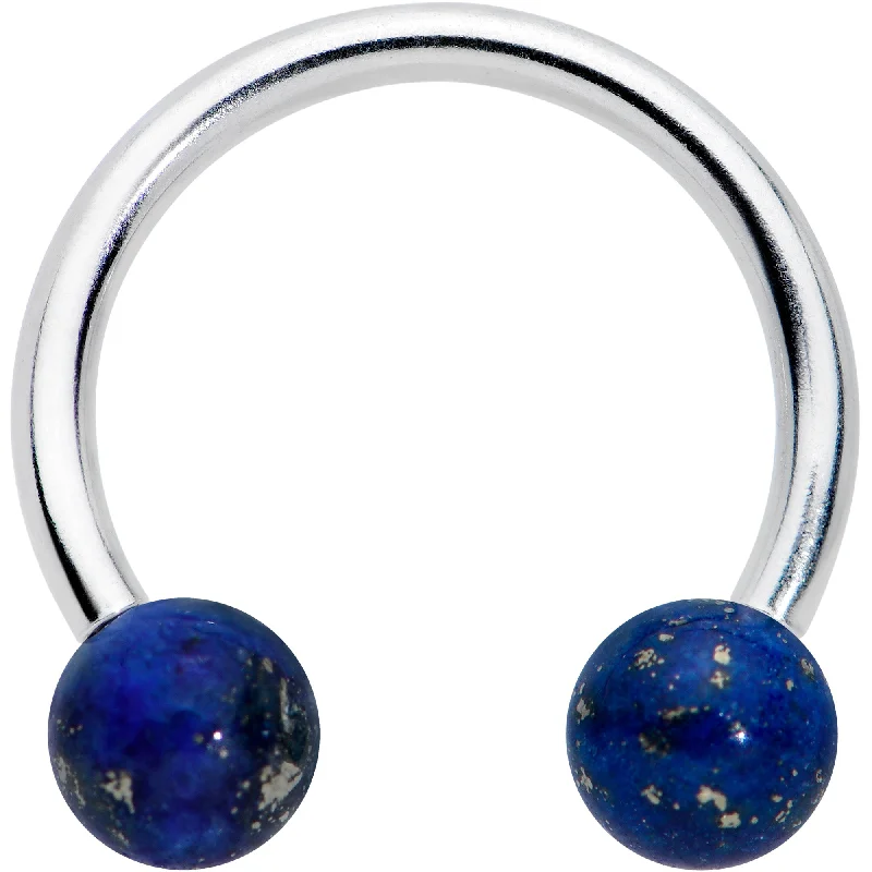 Women's Earrings – Elegant Designs for Every Personality--16 Gauge 3/8 Blue Stone Ball End Internally Threaded Horseshoe Women's Earrings – Elegant Designs for Every Personality--16 Gauge 3/8 Blue Stone Ball End Internally Threaded Horseshoe