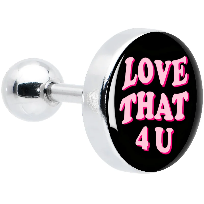 Women's Earrings – Elegant Designs for Every Personality--16 Gauge 1/4 Love That 4 You Cartilage Tragus Earring Women's Earrings – Elegant Designs for Every Personality--16 Gauge 1/4 Love That 4 You Cartilage Tragus Earring