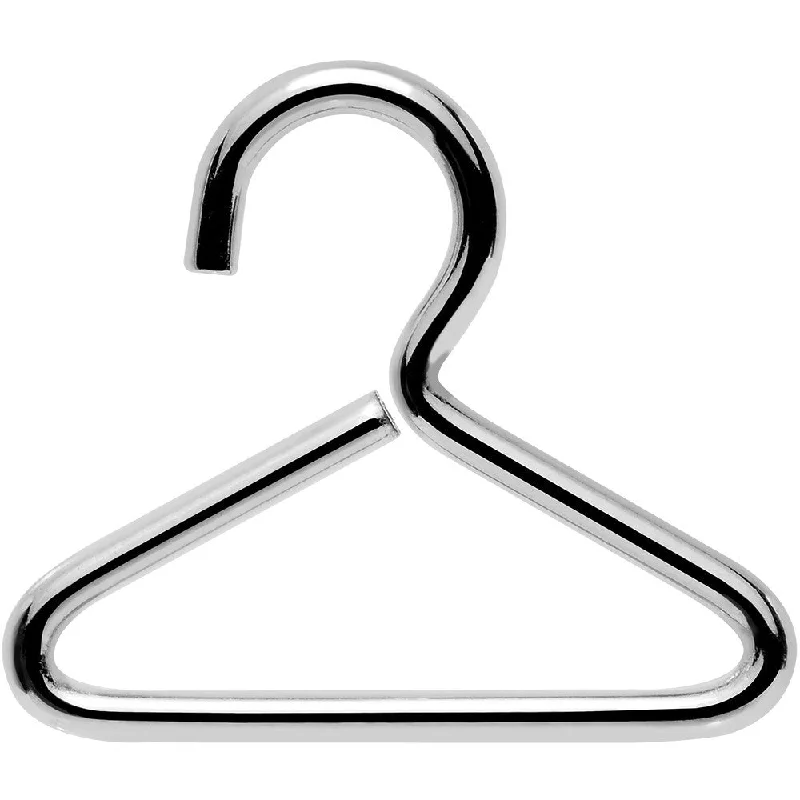 Women's Earrings – Elegant Designs for Every Personality--18 Gauge Steel Hang it Up Clothes Hanger Daith Cartilage Earring