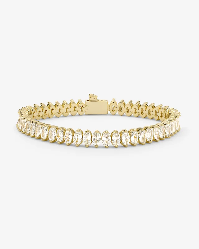 Comfortable Anklets for Fashion-Forward Women-Baby "She's So Fine" Tennis Bracelet - Gold|White Diamondettes Comfortable Anklets for Fashion-Forward Women-Baby "She's So Fine" Tennis Bracelet - Gold|White Diamondettes