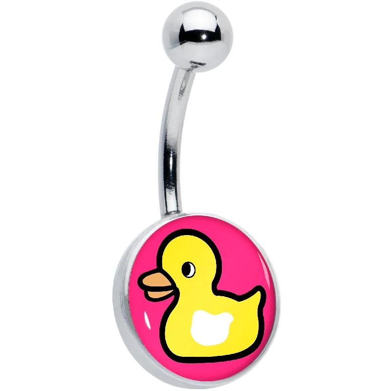 Comfortable Belly Rings for Everyday Glam -Yellow Ducky Belly Ring