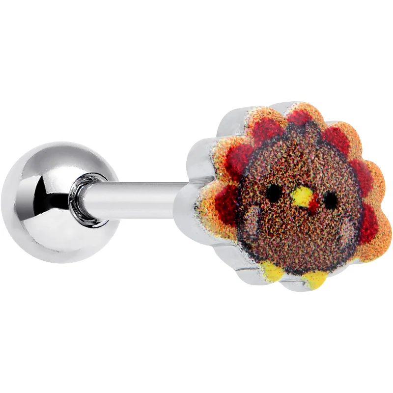 Women's Earrings – Elegant Designs for Every Personality--16 Gauge 5/16 Sweet Tiny Turkey Thanksgiving Cartilage Tragus Earring