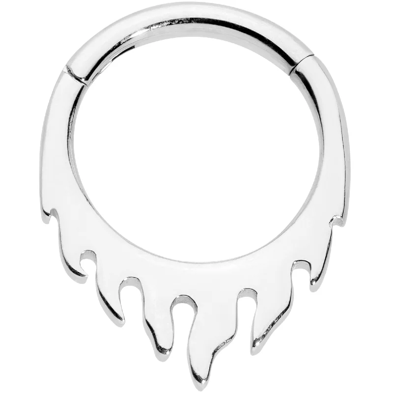 Women's Earrings – Elegant Designs for Every Personality--16 Gauge 5/16 Flames of Style Fire Hinged Segment Ring