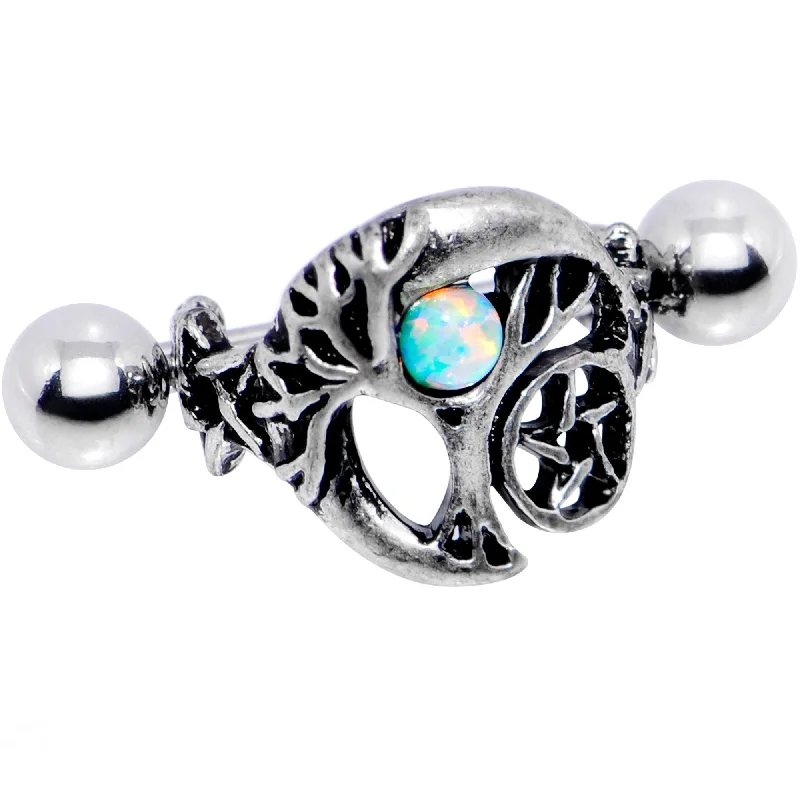 Women's Earrings – Elegant Designs for Every Personality--1/2 White Synthetic Opal Mystic Elements Cuff Cartilage Earring Women's Earrings – Elegant Designs for Every Personality--1/2 White Synthetic Opal Mystic Elements Cuff Cartilage Earring