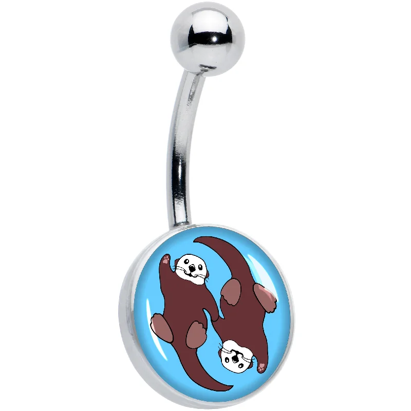 Comfortable Belly Rings for Trendy Looks -Oh My Otters Animal Belly Ring