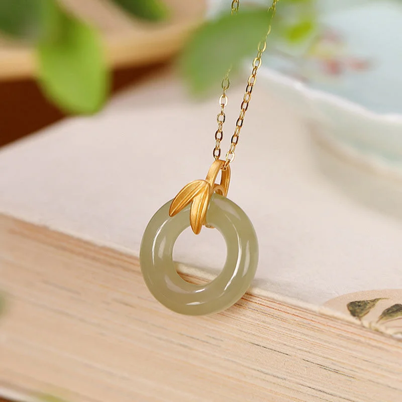 Shop Classic Women's Necklaces & Pendants with a Modern Twist-Buddha Stones 925 Sterling Silver Cyan Jade Peace Buckle Bamboo Leaf Harmony Necklace Pendant Shop Classic Women's Necklaces & Pendants with a Modern Twist-Buddha Stones 925 Sterling Silver Cyan Jade Peace Buckle Bamboo Leaf Harmony Necklace Pendant