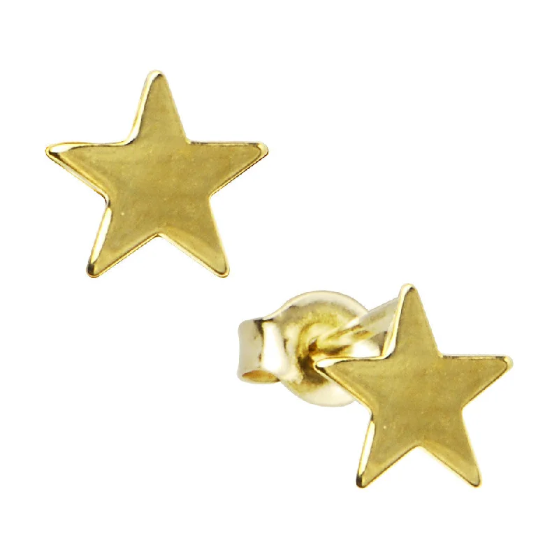 Women's Earrings – Elegant Designs for Every Personality--14kt Yellow Gold Star Stud Earrings