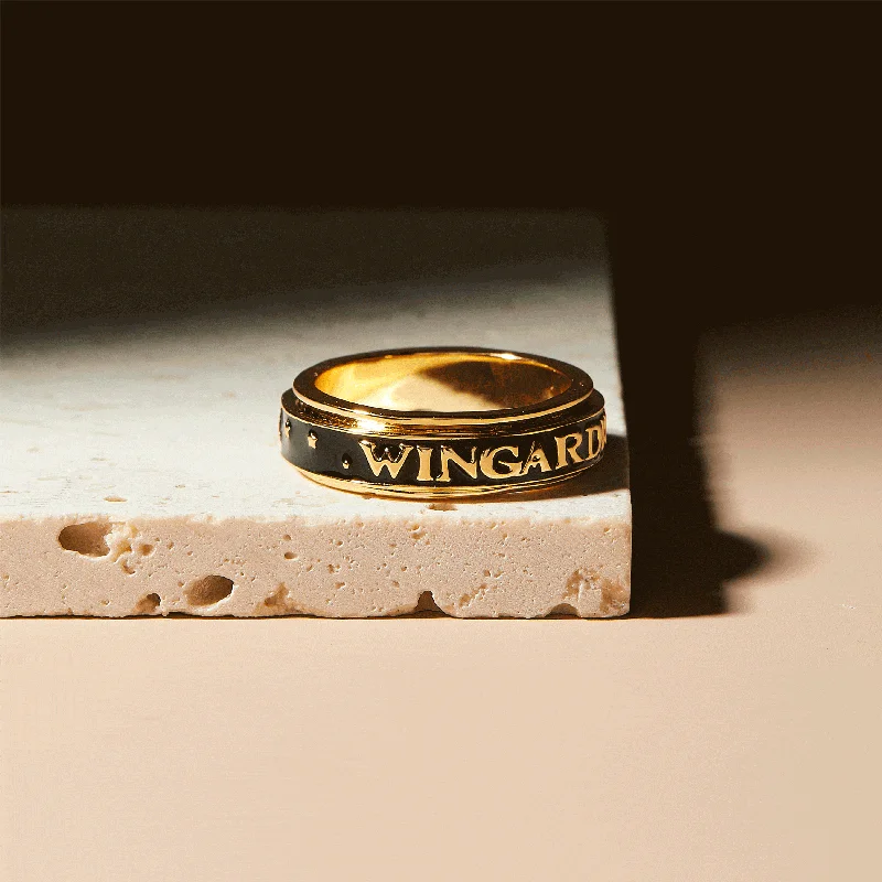 Chic Women's Rings for Fashion-Forward Looks-Wingardium Leviosa Fidget Ring