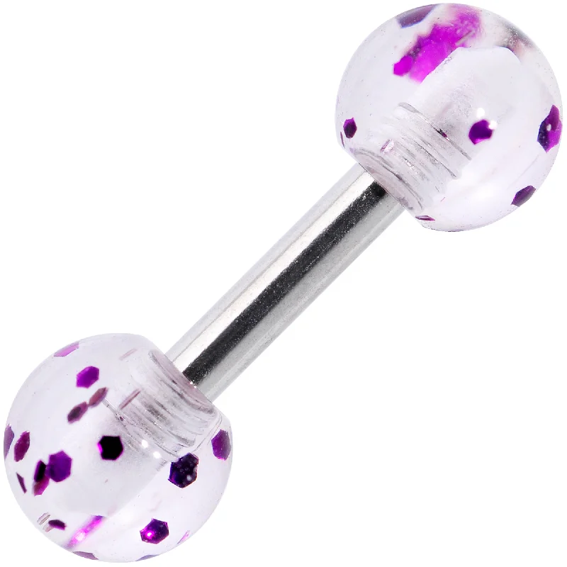 Women's Earrings – Elegant Designs for Every Personality--16 Gauge 1/4 Purple Splatter Straight Barbell Cartilage Tragus Earring Women's Earrings – Elegant Designs for Every Personality--16 Gauge 1/4 Purple Splatter Straight Barbell Cartilage Tragus Earring