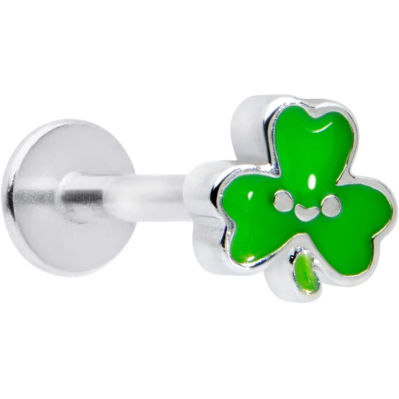 Stunning Lip Rings for Fashion-Loving Women16 Gauge 5/16 Sweet Happy Shamrock St Patricks Labret Monroe Tragus