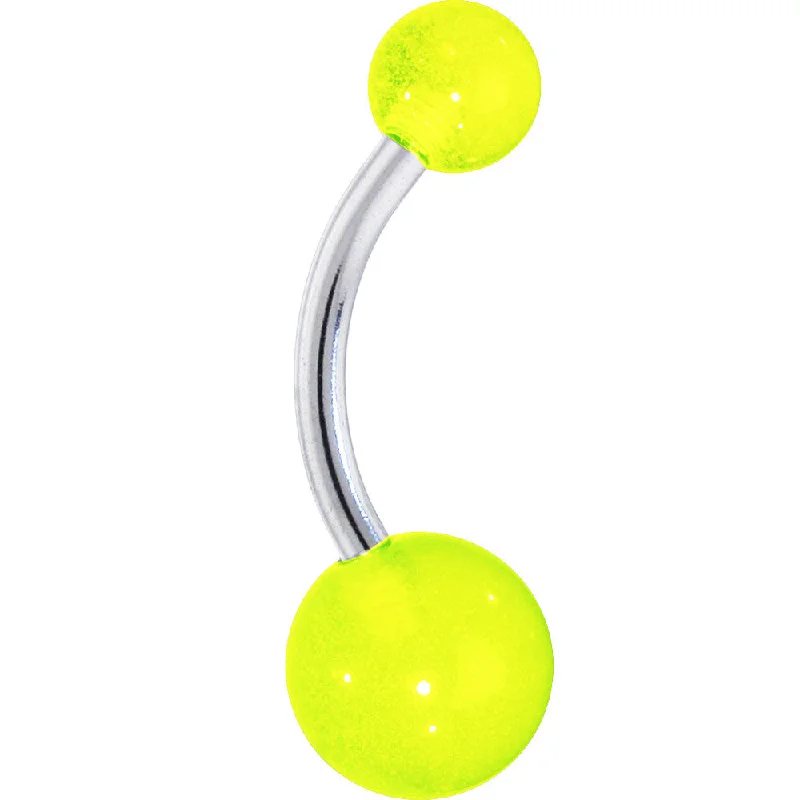 Comfortable Belly Rings for Casual Looks -Neon Green Glow in the Dark Acrylic Ball Belly Ring Comfortable Belly Rings for Casual Looks -Neon Green Glow in the Dark Acrylic Ball Belly Ring