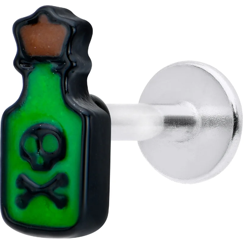 Chic Lip Rings for Every Fashionista16 Gauge 5/16 Poison Green Bottle Glow in the Dark Labret Monroe Tragus Chic Lip Rings for Every Fashionista16 Gauge 5/16 Poison Green Bottle Glow in the Dark Labret Monroe Tragus