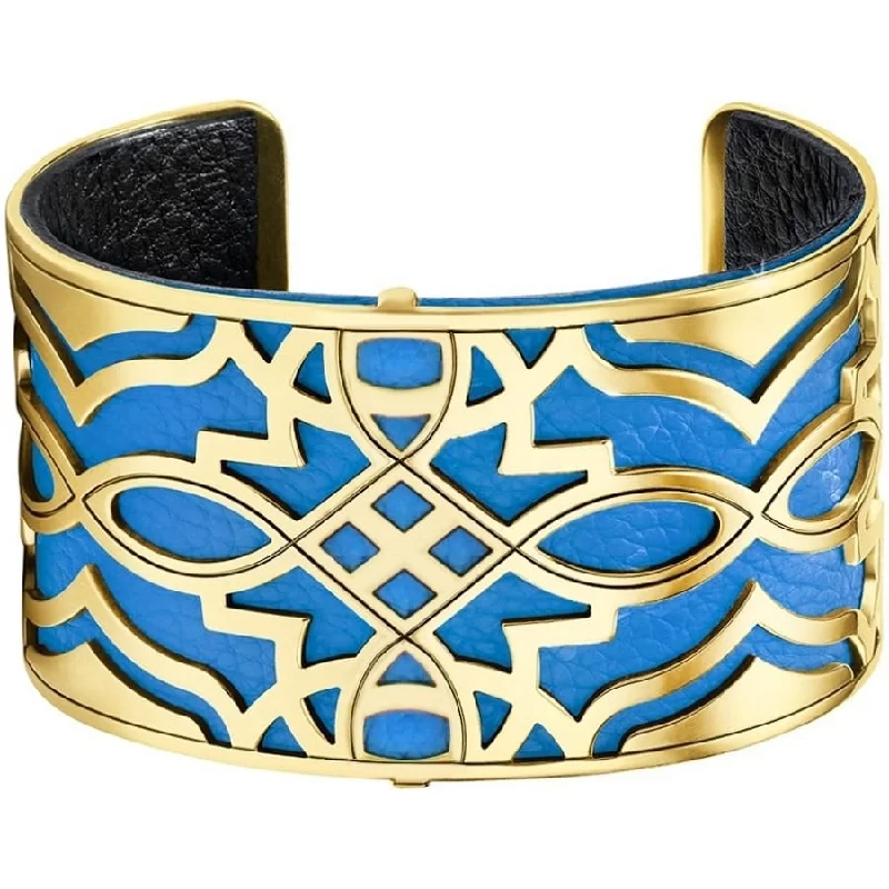 Colorful Crystal Bangles for Women-Christo Paris Wide Cuff Bracelet Set